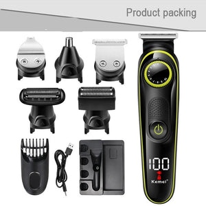 Multifunction Shaver Beard Trimmer With LCD Display