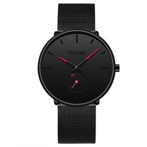 Casual Leather Stainless Steel Watch