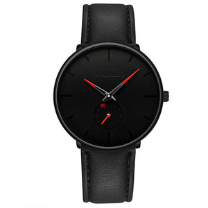 Casual Leather Stainless Steel Watch