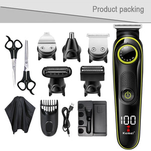 Multifunction Shaver Beard Trimmer With LCD Display