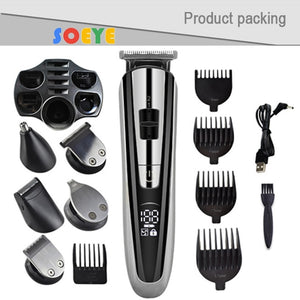 Multifunction Shaver Beard Trimmer With LCD Display