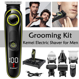 Multifunction Shaver Beard Trimmer With LCD Display